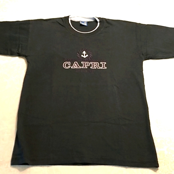 NWOT Capri Island navy blue T shirt, size Medium - Picture 1 of 5